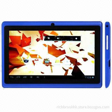 7-inch capacitive touch tablet PC with A13 solution, comes in blue